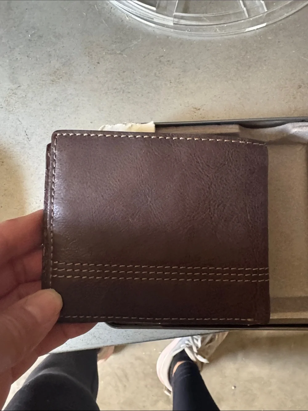 Fossil Men’s Dark Brown Leather Bifold Wallet